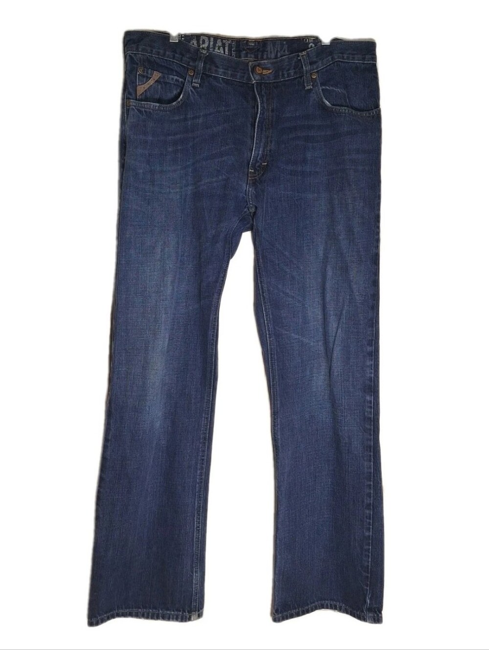 Ariat Denim M4 Mens Low Rise Boot Cut Blue Denim Jeans Size 36x34 100% Cotton